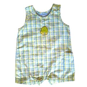 Carter's Baby Green and Blue Plaid Jumper